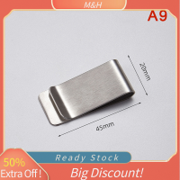 ราคา Lowest price MH ที่หนีบธนบัตรโลหะสแตนเลสแบบเรียบง่ายสำหรับผู้ชายผู้หญิง (20638426967)