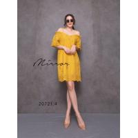 ราคา ป้าย Mirrorsister 20721 4 เดรสปักลายลูกไม้ทรงหลวมๆ ดีไซน์สายเดี่ยวปาดไหล่ ช่วงแขนบานน่ารัก ลายปักฉลุสวยดูดี (15873990945)