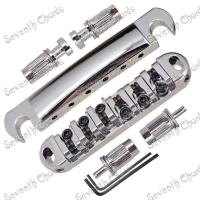 ราคา WK A Set Roller Saddle Tune O Matic Bridge Tailpiece For GB LP Electric Guitar With Big Studs Anchor Chrome Black (17604873992)