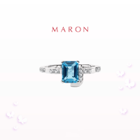 ราคา MARON Happy Dream Octagon Ring with Blue Topaz ชุบ White Gold แหวนพลอยโทแพซสีฟ้า นิยามความสุขดั่งฝันยามฟ้าหลังฝน (21092745186)