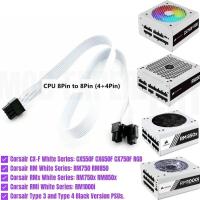ราคา 8Pin PSU สีขาวเป็น4 4พินสาย CPU สำหรับ CORSAIR RM750i RM850i RM1000i RM750 RM850 RM750x RM850x CX550F CX650F C750F โมดูลาร์พาวเวอร์ (20672806489)