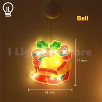 ราคา ILT ไฟประดับตกแต่ง โคมไฟคริสต์มาส โคมไฟ LED เครื่องประดับคริสต์มาส ไฟตกแต่งวันหยุด ติดกระจกหน้าต่าง ตัวดูด แบบใส่ถ่าน (20818216136)