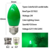 ราคา Home Wi ไฟ C35 LED 2835หลอดไฟ SMD 2W E27 B22 AC 220V ไฟแสดงสถานะหลอดไฟ LED สีไฟตกแต่งวันหยุดไฟคริสมาสต์ในบ้าน (20420227551)
