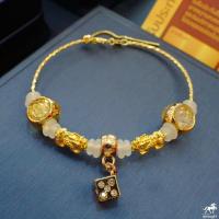 ราคา ข้อมือปี่เซียะทองคำแท้คู่แพนโดร่า เกลียวทองเหลือง PPP น้ำหนักทอง 0 2 0 3 กรัม ทองคำแท้ 99 9 24K ยาว 15 18cm ปรับได้ (14835605356)