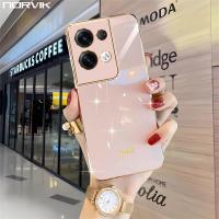 ราคา NORVIK เคสใส่โทรศัพท์นิ่มชุบหรูหราใหม่สำหรับ OPPO Reno เลนส์8 5G กล้องเคสมือถือสีแมทกันกระแทกรวมทุกอย่าง N1 D3ฝาหลัง (21054298253)