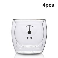 ราคา แก้วน้ำ แก้วหมี ถ้วยกาแฟ 250ml แก้ว แก้วมีลาย แก้วใส แก้วกาแฟ แก้วสองชั้น แก้วน้ำ2ชั้น รูปสัตว์ แก้วน้ำเก็บความเย็น bear cup Thaikea (19261127805)