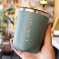 ราคา แก้วกาแฟTYESOS ฝาปิด ขนาด 300ml แก้วกาแฟมินิ พกพาก็สะดวก น้ำหนักเบา สีพาสเทล เก็บความร้อน เย็น สแตนเลส304 (8569992725)