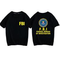 ราคา ผ้าฝ้ายแห่งชาติ FBI US FBI ตัวแทนฟิล์มรอบคอเสื้อยืดแขนสั้นผู้ชายและผู้หญิงเสื้อผ้า (20238842715)