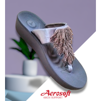 ราคา ส่งฟรีของแท้ Aerosoft รุ่น FW8381 รองเท้าแตะหนีบพู่ Extra Soft รองเท้าสุขภาพ เบานุ่มสบาย ลดปวดเท้า (12861281052)