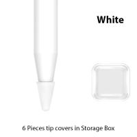 ราคา 6แพ็ ฝาครอบปลายดินสอซิลิโคนกันลื่น คสำหรับ Apple Pencil 1 Pencil 2 Nib Protector Silicone Tip Cover (11966158388)
