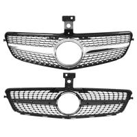 ราคา สไตล์เพชรกระจังหน้ากระจังหน้าอะไหล่กระจังหน้าปรับพอดีสำหรับ Mercedes Benz W204 2007 2014 สีดำ (14087902677)