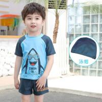 ราคา LANBAO ชุดว่ายน้ำเด็กชายโต 5xl ชุดเที่ยวทะเล ช เซ็ตชุดว่ายน้ำกันแดดแบบแห้งไวสำหรับเด็กผู้ชาย ฟรีหมวกว่ายน้ำ ชุดว่ายน้ำเด็กชาย 10 ขวบ (18026151509)