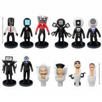 ราคา Skibidi Toilet จัดส่งจากกทม โมเดลฟิกเกอร์ หัวชักโครก โมเดลตกแต่ง ของเล่นขนาดเล็กสำหรับผู้ชาย โมเดลประดับตกแต่งโต๊ะ (20305919005)