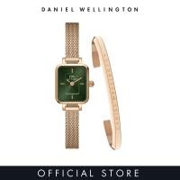 ราคา Daniel Wellington Gift Set Quadro Mini 15 4x18 2mm Melrose Rose Gold Emerald Classic Bracelet Rose Gold Small Gift set for women DW Official Watch Jewelry set (20800004819)