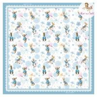 ราคา ผ้าพันคอ ผ้าคลุมไหล่ Kiss Me Doll Peter Rabbit ลาย Naughty ปีเตอร์แรบบิท ขนาด 100 100 CM (20888680471)