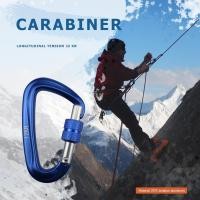 ราคา 25KN Oรูปร่างFast Lock Carabiner Auto Masterหินกลางแจ้งหัวเข็มขัดสำหรับการปีนอุปกรณ์ (20983827607)