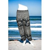 ราคา กางเกงช้าง ทรงจินนี่ เอวสม็อคขาจั้มฟรีไซส์ผ้าเรยอน ใส่สบายได้ทั้ง หญิง กางเกงสาวอวบ Harem Pants Elephant pants Yoga (21162118990)