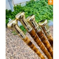 ราคา tpkshop2 ไม้ตะพด ไม้เท้า ไผ่เปร็ง หัวกลม หัวท้ายทำจากทองเหลือง ขนาดประมาณ 95 100 ซม คละฃิ้น 1 เล่ม 1 (18431255170)