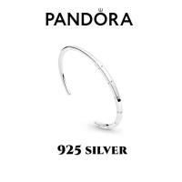 ราคา จัดส่ง ที่รวดเร็ Pandora เงิน925 14K เปิด สร้อยข้อมือ กำไล Classic Collection I D Open Bracelet ของแท้ 100 (20331800028)
