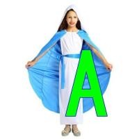 ราคา 7C322 ชุดเด็ก ชุดพระแม่มารีย์ ชุดพระมารี Blessed Virgin Mary Mother of God Costume (19493436869)