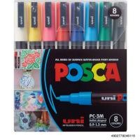 ราคา ปากกามาร์คเกอร์ Posca PC 5M 8 สี PC 3M ชุดสีพาสเทล สุดสีสด Uni Posca uniposca จำนวน 1 เซต ปากกาเขียนผ้า ปากกาหมึกสีทึบ ปากกาหมึกกันน้ำ (20683490140)