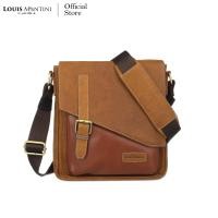 ราคา Louis Montini JOHNNY กระเป๋าหนังวัวแท้ ทั้งใบ กระเป๋าสะพายข้างหนังแท้ Genuine leather Shoulder Bag BSD06 (20604074516)
