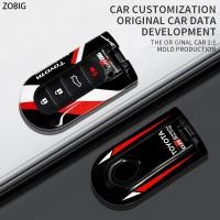 ราคา ปลอกกุญแจรีโมทรถรีโมทอัจฉริยะสไตล์รถแข่งพวงกุญแจป้องกันโซ่ที่วางฝาครอบ ABS สำหรับ Toyota Veloz Yaris Ativ Raize Avanza Rush (20694600141)