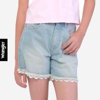 ราคา WRANGLER KIDS กางเกงขาสั้นเด็กผู้หญิง คอลเลคชั่น Broideries Anglais เอวกลาง ทรง SHORT รุ่น WK S523GSHON21 (19687796259)