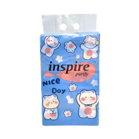 ราคา ทิชชู่เช็ดหน้า ลาย Nice Day แบรนด์ inspire เกรดพรีเมียม ซอฟท์ ทิชชู่หนา 3 ชั้น 1 หิ้ว 5 ห่อ 240แผ่น (20477383379)