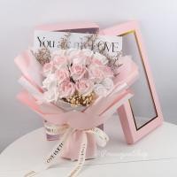 ราคา ดอกกุหลาบ ช่อดอกไม้กุหลาบสบู่ ฟรี การ์ดอวยพร ของขวัญวาเลนไทน์ ของขวัญรับปริญญา พร้อมส่ง (21249567353)