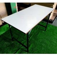 ราคา โต๊ะพับหน้าเมลามีน ผิวหน้ากันน้ำ ขนาด 60x120x75 ซม โต๊ะพับมาตราฐาน โต๊ะกินข้าว โต๊ะวางคอม โต๊ะประชุม โต๊ะทำงาน ขนาด 60x120x75 ซม (20576505986)