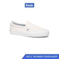 ราคา KEDS รองเท้าผ้าใบ แบบสวม รุ่น CREW KICK 75 SLIP ON CANVAS สีขาว WF62485 (3667108241)