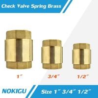 ราคา NOKIGU Spring Check Valve สปริงเช็ควาล์ว วาล์วกันย้อน ทองเหลือง ขนาด 1 3 4 1 2 (7527402235)