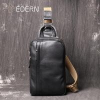 ราคา EDERN ใหม่กระเป๋าคาดหน้าอกหนังแท้ผู้ชายความจุขนาดใหญ่กระเป๋าสะพายข้างหนังวัวกระเป๋าสลิงแฟชั่นลำลองคุณภาพสูงกระเป๋าคาดหน้าอกผู้ชาย (19983943090)
