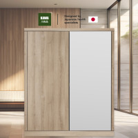 ราคา Kawa ส่งฟรี ตู้เสื้อผ้าบานเลื่อน รุ่น Maimi 200x60x160 สีโอ๊ค ตู้เสื้อผ้า ตู้เสื้อผ้าญี่ปุ่น สไตล์โมเดิร์น (21057744958)