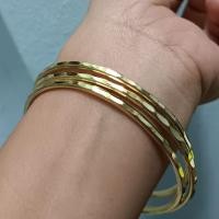 ราคา กำไลทองเหลืองแบบตัดลาย กำไลทองเหลืองแบบสวมมือมีลวดลายขนาดใหญ่ (21139579943)