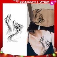 ราคา สติกเกอร์รอยสักชั่วคราวแบบกันน้ำติดทนนาน15วันสติกเกอร์รอยสักลายปลาคาร์ฟไม่สะท้อนแสงศิลปะบนร่างกายรอยสักปลอมสำหรับเด็กผู้หญิง (21170719641)