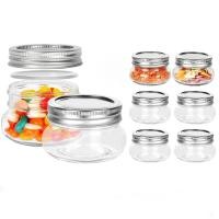 ราคา 4oz ขวดใส่แยม 150ml 12ใบ ชุด โหลกระปุกกลม ขวดน้ำพริก โหลแก้ว Mason jar (20352594474)