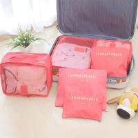 ราคา กระเป๋าจัดระเบียบ 6 ชิ้น travel storage bag กระเป๋าจัดระเบียบสำหลับเดินทาง กระเป๋าเก็บของ ถุงเก็บซิปหนา กระเป๋าจัดระเบียบใส่เสื้อผ้า (21057828391)