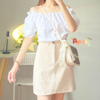 ราคา ขายแยก กระโปรงสั้นผ้าลูกฟูก กระดุมหน้า ทรงเอ มีกระเป๋า2ข้าง Aprilsunday bkk (17422148054)