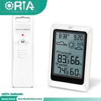 ราคา ORIA สถานีอากาศในร่มเครื่องวัดอุณหภูมิเครื่องวัดความชื้นในอากาศภายนอกไร้สายแบตเตอรี่เครื่องแสดงอุณหภูมิความชื้นใช้พลังงานจากจอแสดงผลตัวรับรู้ระยะไกลและแสงไฟ (20759453134)