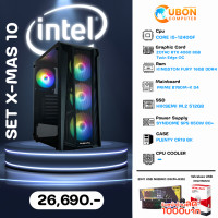 ราคา COMSET X MAS 10 คอมประกอบ INTEL CORE I5 12400F RTX 4060 16GB 512GB 650W (21008657085)