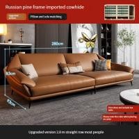 ราคา Bunise โซฟาหนัง ห้องนั่งเล่น โซฟารูปตัว L สไตล์มินิมอลอิตาลี ชุดโซฟา 360 x 178 x 83 ซม BU09 (20034703309)