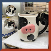 ราคา แก้ว แก้วมัค เซรามิค ลายน้อนวัว แก้วนม แก้วมัคใส่นม ทนความร้อน (12407855827)