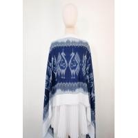 ราคา ผ้าคลุมไหล่มัดหมี่ย้อมคราม (20629389683)