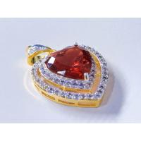 ราคา จี้พลอยหัวใจ สีแดงทับทิม สีเขียวหยก กว้าง25มิลลิเมตร (21186160915)