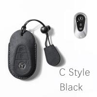 ราคา พรีเมี่ยม Alcantara ฝาครอบกุญแจสำหรับ Mercedes Benz กุญแจรถกุญแจเปลือกหอยพวงกุญแจสำหรับ Mercedes Benz A Class C E Class S Class (20568262421)
