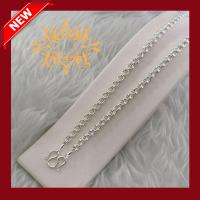 ราคา สร้อยคอเงินลาว เคลือบแก้วอย่างดี ลายห่วงคู่ (10574070440)