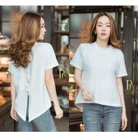 ราคา PployClothing เสื้อคอกลม ผ่าหลัง แต่งกระดุมหลังเรียบเก๋ ผ้าหนานุ่ม ไม่ร้อน เสื้อคอกลม เสื้อยืดคอกลม เสื้อผ่าหลัง (19822308645)
