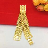 ราคา กำไลข้อมือทอง18K แฟชั่นของผู้ชายใหม่กำไลข้อมือกำไลข้อมือโซ่ทองสไตล์คิวบาคลาสสิคสำหรับผู้ชาย (20148825110)